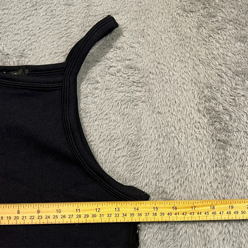 Forever 21 Babydoll Crop Tank Top Hook Eye Women's Junior's‎ M/L Black - Picture 4 of 11